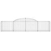 Vidaxl Schanskorf a volta 300x50x60 80 cm galvanizzato