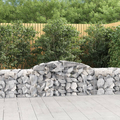 Vidaxl Schanskorf a volta 300x50x60 80 cm galvanizzato