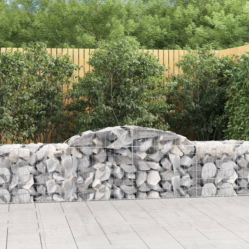 Vidaxl Schanskorf a volta 300x50x60 80 cm galvanizzato