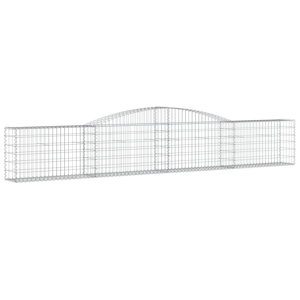 Vidaxl Schanskorf a volta 400x30x60 80 cm galvanizzato
