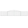 Vidaxl Schanskorf a volta 400x30x60 80 cm galvanizzato