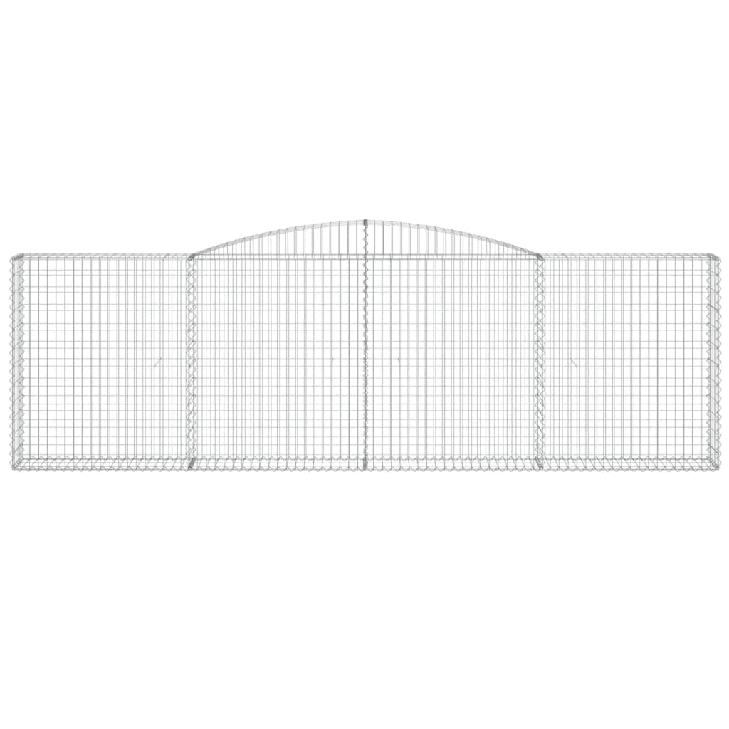 Vidaxl Schanskorf a volta 400x30x120 140 cm galvanizzato