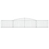 Vidaxl Schanskorf a volta 400x50x60 80 cm galvanizzato