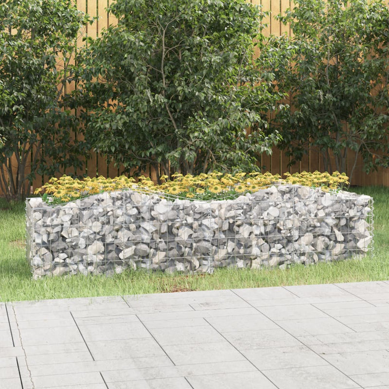 Vidaxl Schanskorf a volta aumentato il ferro zincato 200x50x50 cm