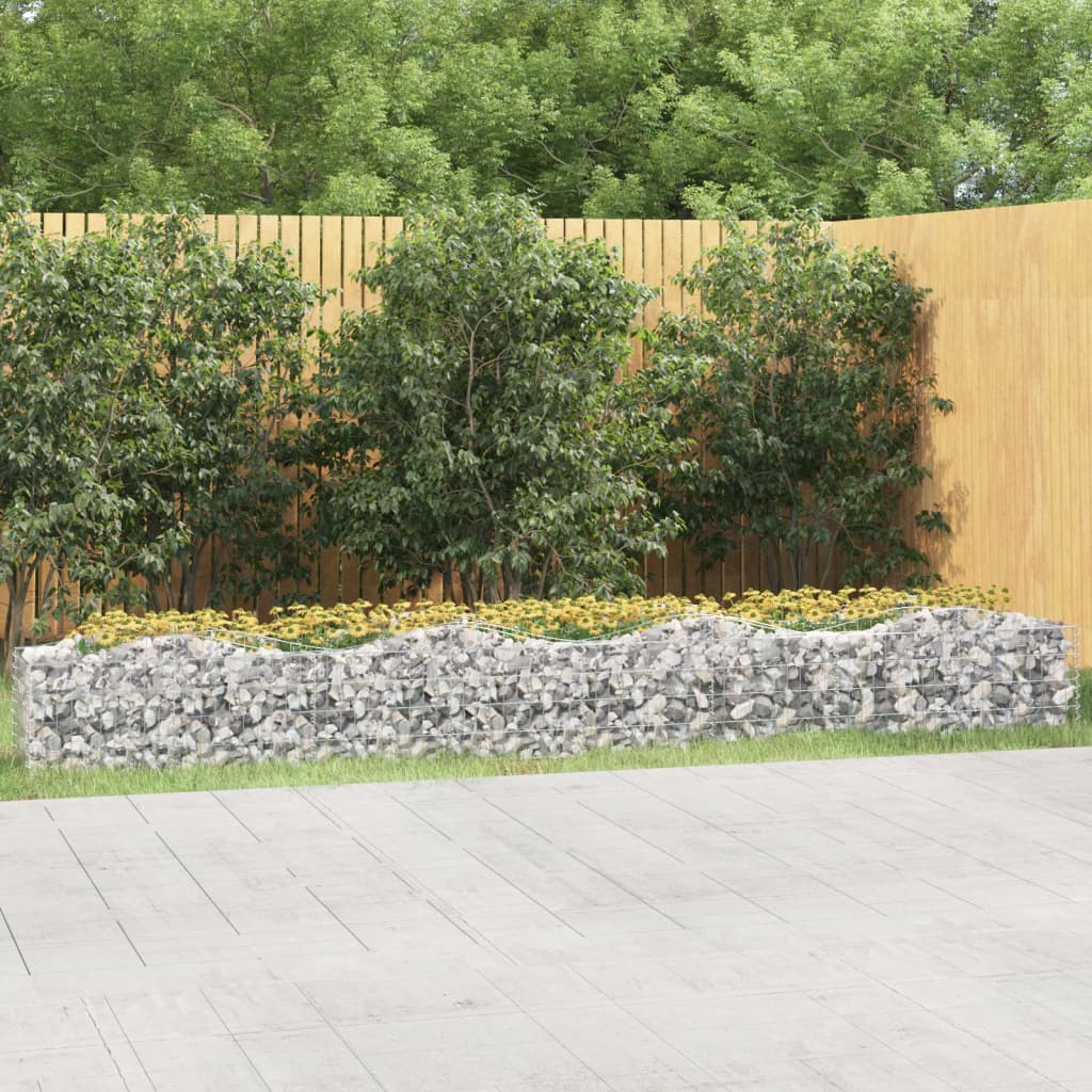 Vidaxl Schanskorf a volta aumentato da 400x50x50 cm galvanizzato
