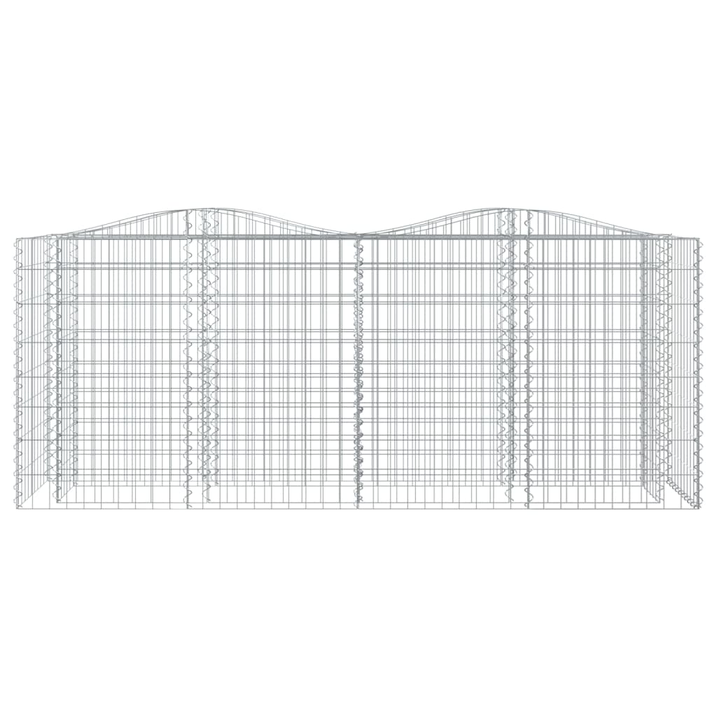 Vidaxl schanskorf gewelfd verhoogd 200x50x100 cm gegalvaniseerd ijzer
