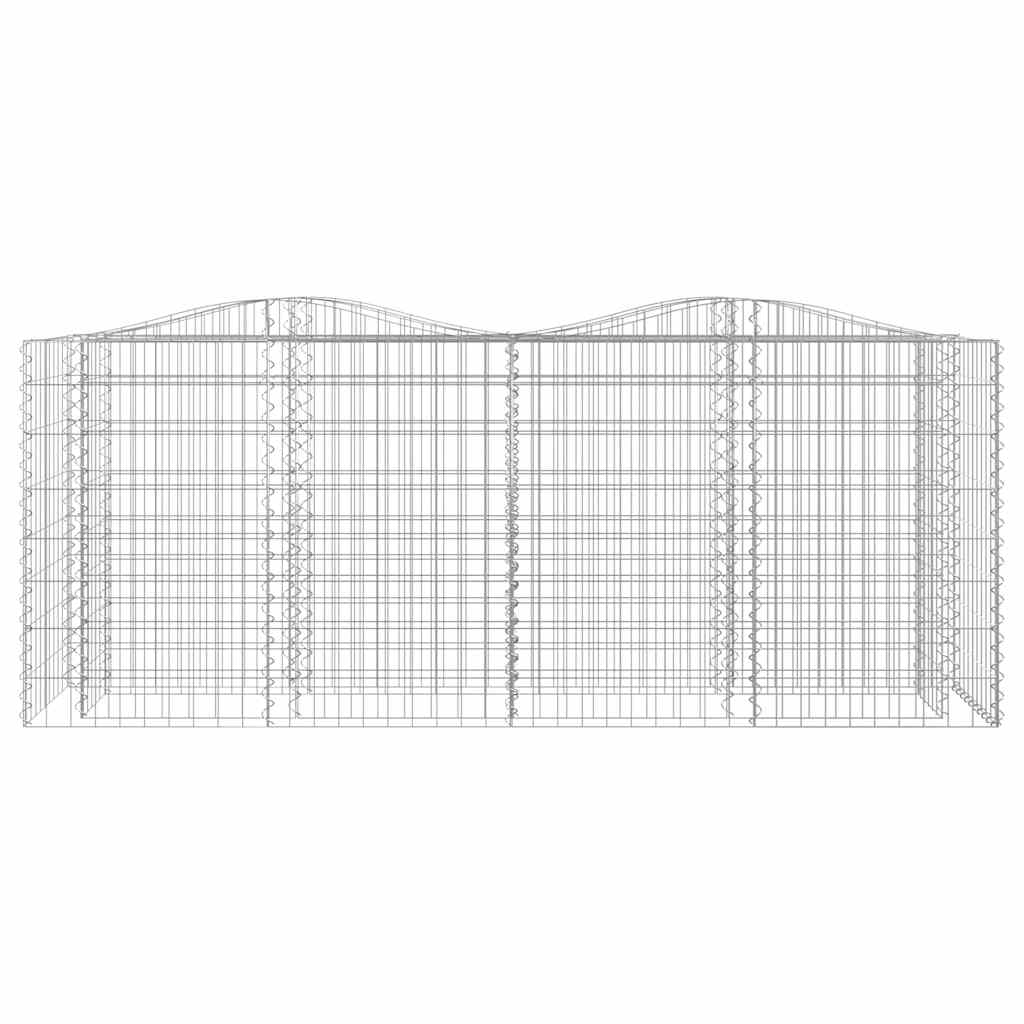 Vidaxl schanskorf gewelfd verhoogd 200x50x100 cm gegalvaniseerd ijzer