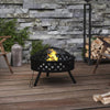 Chimenea de Vidaxl con póker xxl 58 cm de acero
