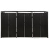Vidaxl Container Storage Triple 207x80x117 cm Poly Rattan Black