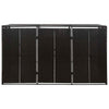 Almacenamiento de contenedores de Vidaxl Triple 207x80x117 CM Poly Rattan Negro