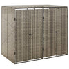 Almacenamiento de contenedores Vidaxl Doble 140x80x117 CM Poly Rattan Gray