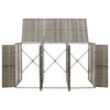 Almacenamiento de contenedores de Vidaxl probado 207x80x117 cm Poly Rattan Gray