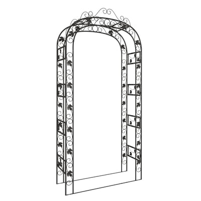 Vidaxl Gardenbog 116x45x240 cm in acciaio nero