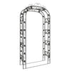 Vidaxl Gardenbog 116x45x240 cm in acciaio nero