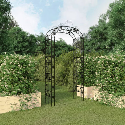 Vidaxl Gardenbog 116x45x240 cm in acciaio nero