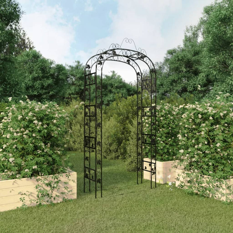 Vidaxl Gardenbog 116x45x240 cm in acciaio nero