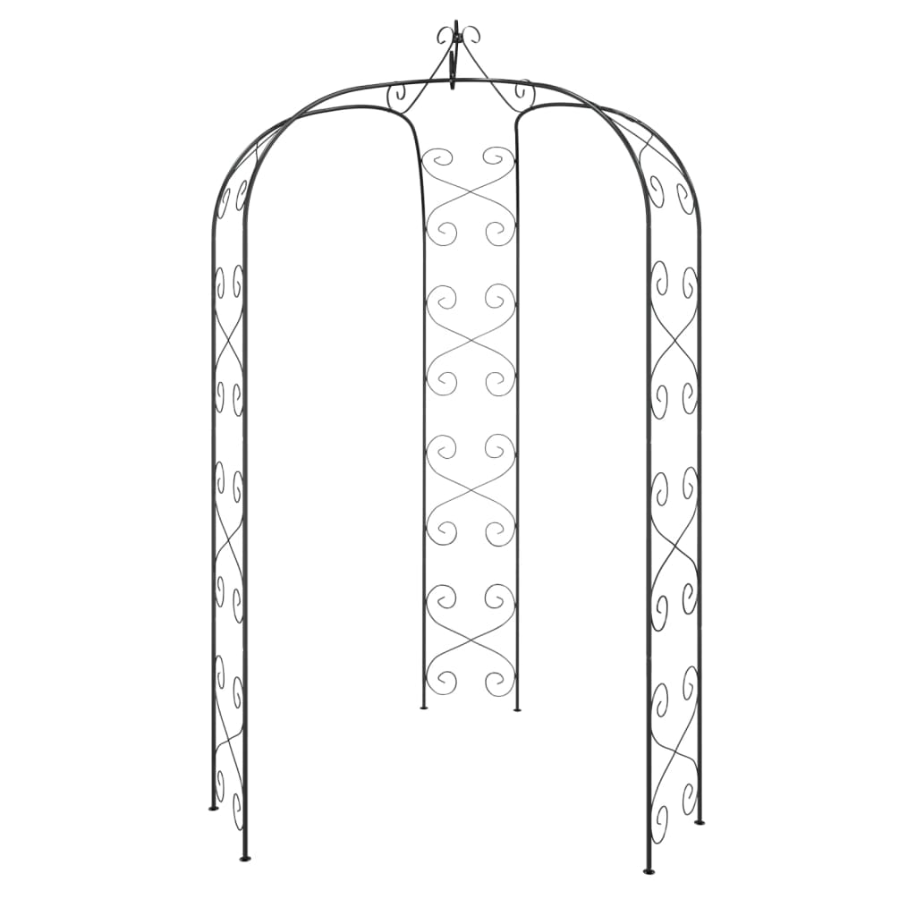 Arco de jardín Vidaxl Ø180x255 cm de acero negro