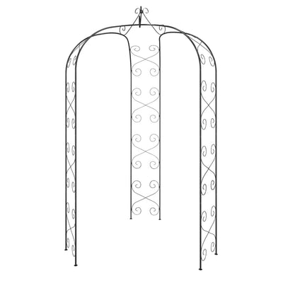 Vidaxl Garden Arch Ø180x255 cm in acciaio nero