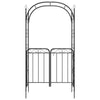 Vidaxl Garden Arch con porta 108x45x235 cm in acciaio nero