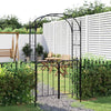 Vidaxl Garden Arch con porta 108x45x235 cm in acciaio nero