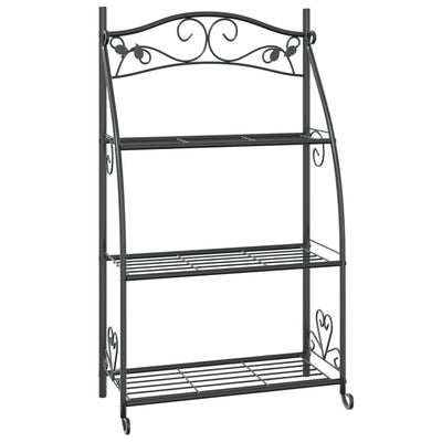 Vidaxl Flower Rack 56x30x96 cm in acciaio nero
