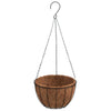 Plantadores de Vidaxl colgando 4 st con acero de coco Ø 30x52 cm negro