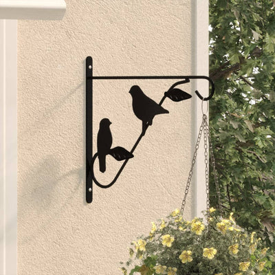 VIDAXL Hanging Mand Brackets 4 St Steel Black