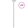 Vidaxl Plant Stakes 20 St 40 cm in acciaio scuro verde