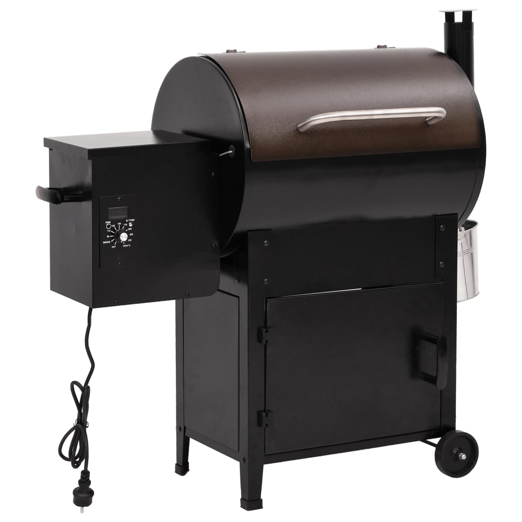 Vidaxl PelletBarbecue con chimney 104 cm di ferro nero