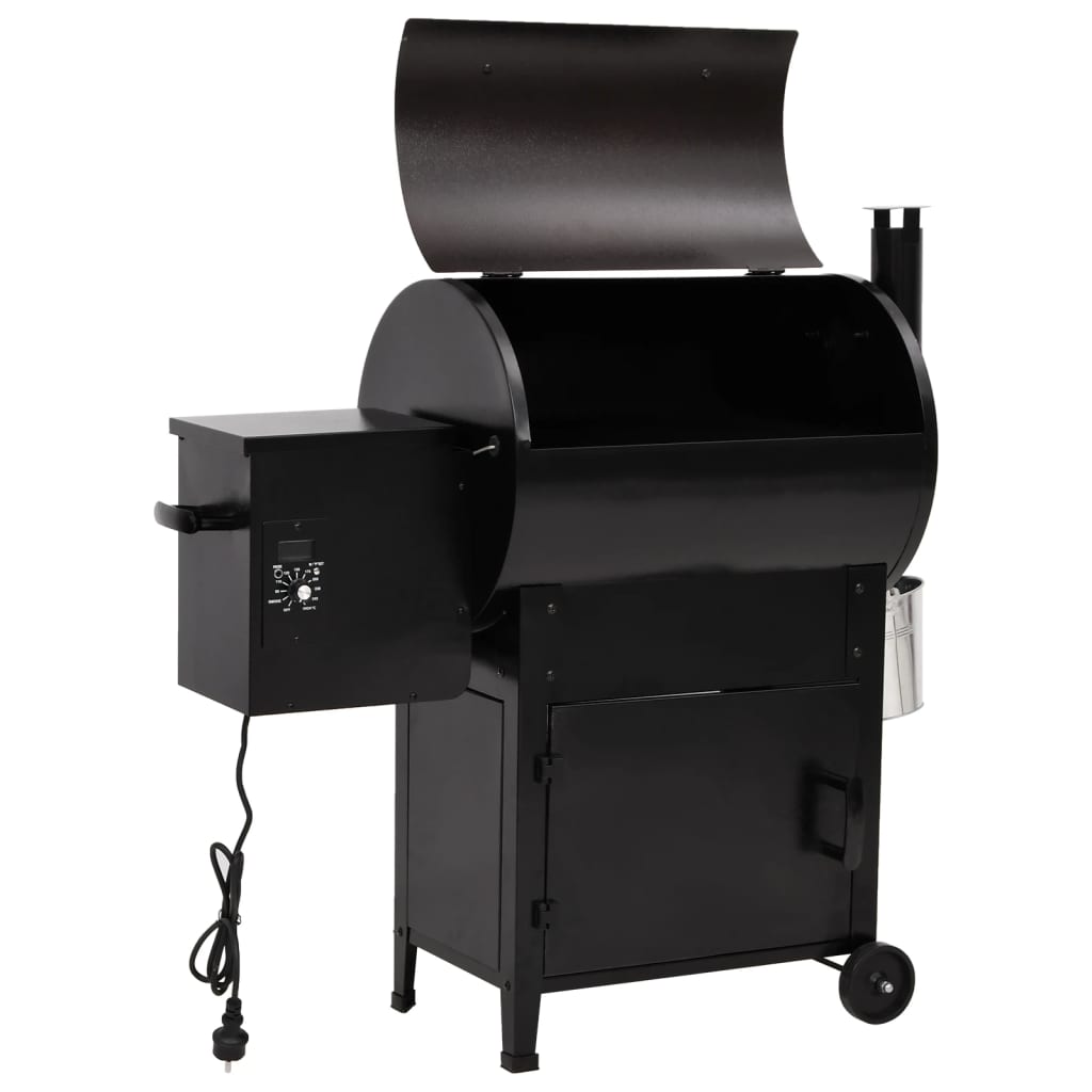 Vidaxl PelletBarbecue con chimney 104 cm di ferro nero