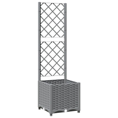 Fioriera vidaxl con slat lavoro 40x40x136 cm in polipropene grigio chiaro