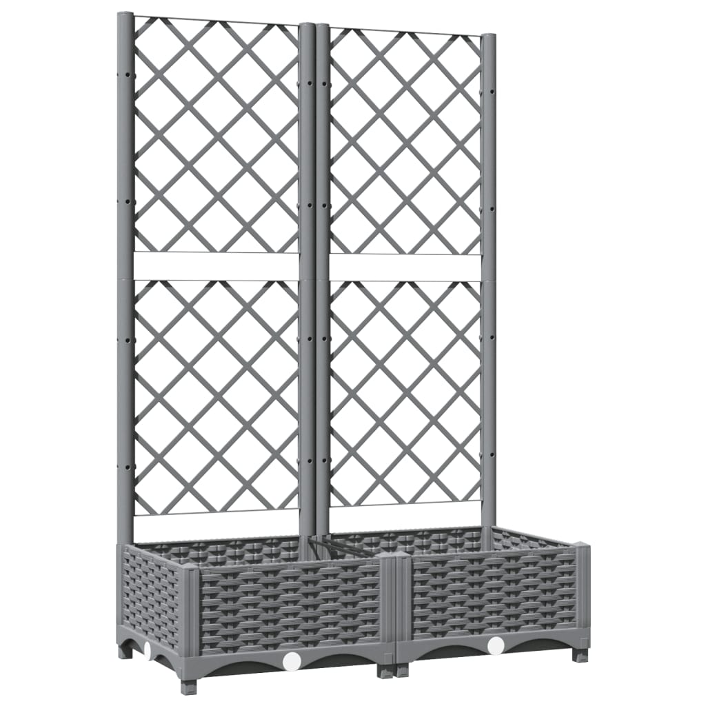 Plantilla Vidaxl con SLAT 80X40X121.5 CM Polipropeno gris claro