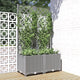 Plantador Vidaxl con latwerk 80x40x136 cm Polypropene Light Grey