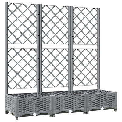 Vidaxl fioriera con slat work 120x40x121,5 cm in polipropene grigio chiaro