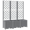 Plantador Vidaxl con Slat Work 120x40x136 CM Polipropeno Gray Light