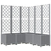 Plantera Vidaxl con Slat Work 120x120x136 CM Polipropeno Gray Light