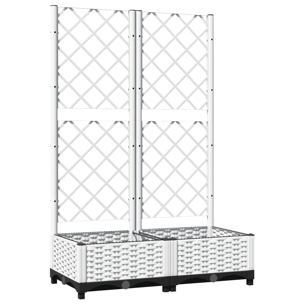 Vidaxl fioriera con polipropene latwerk 80x40x121.5 cm