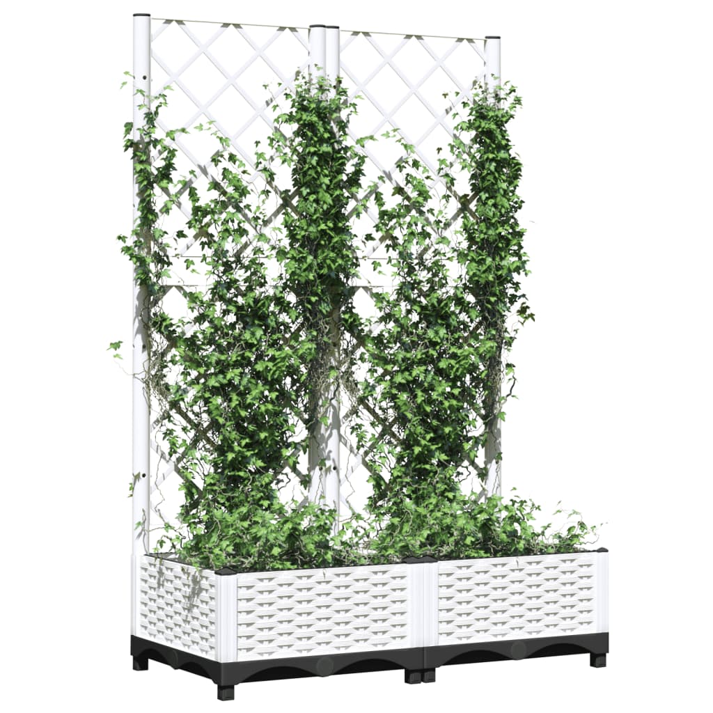 Vidaxl fioriera con polipropene latwerk 80x40x121.5 cm