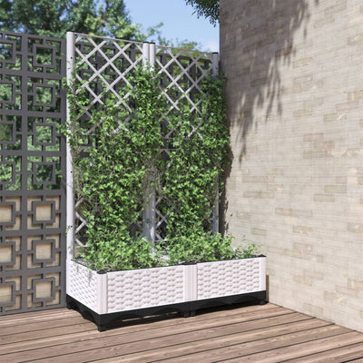 Vidaxl fioriera con polipropene latwerk 80x40x121.5 cm