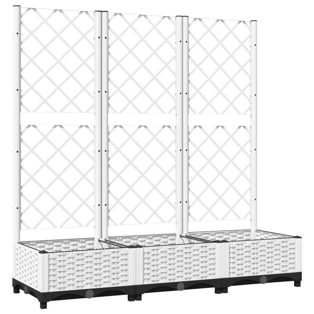 Plannet Vidaxl con Slat Work 120x40x121.5 CM Polypropene White