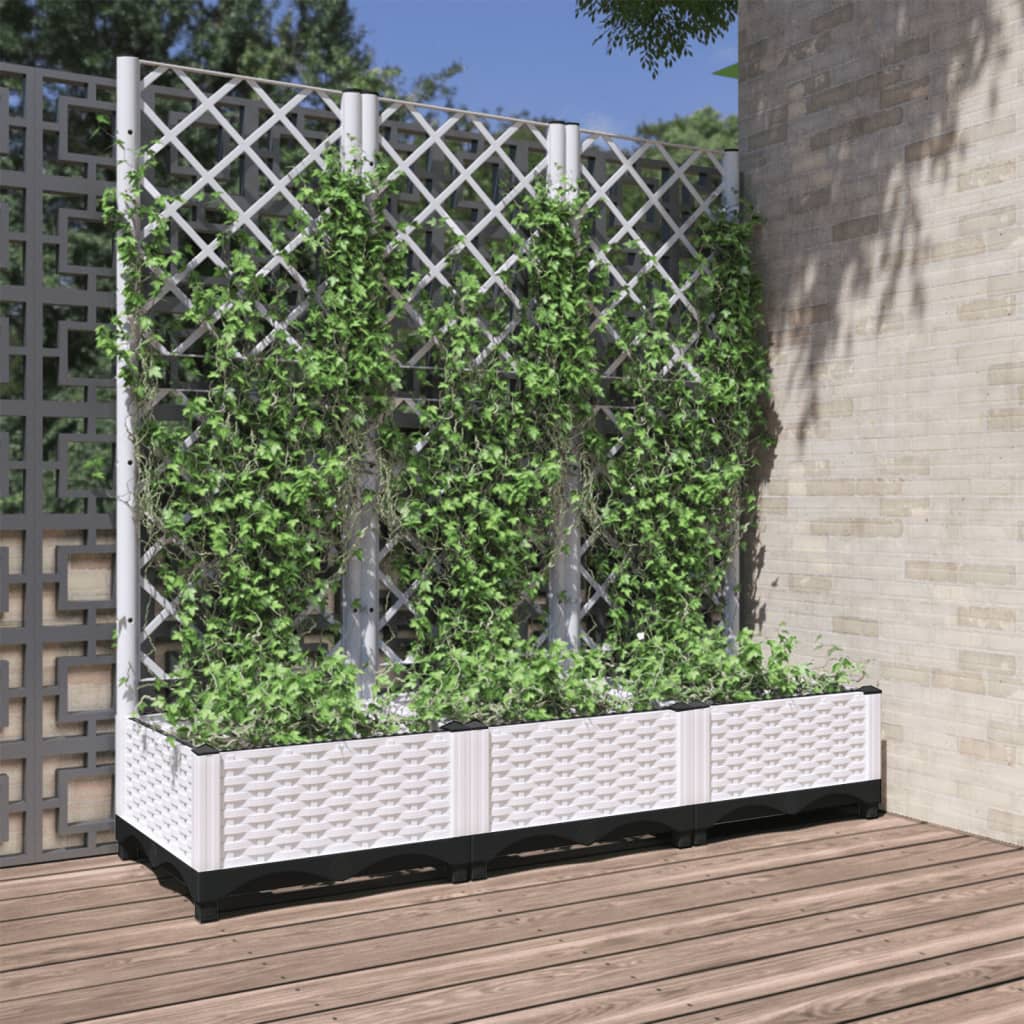 Plannet Vidaxl con Slat Work 120x40x121.5 CM Polypropene White