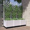 Plantador Vidaxl con Latwerk 120x40x136 cm Polypropene White