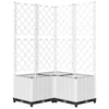 Vidaxl fioriera con latwerk 80x80x136 cm polipropene bianco
