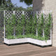 Plantera Vidaxl con Latwerk 120x120x121.5 cm Polypropene White