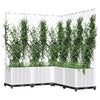 Plantador Vidaxl con Latwerk 120x120x136 CM Polypropene White