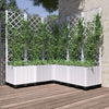 Plantador Vidaxl con Latwerk 120x120x136 CM Polypropene White