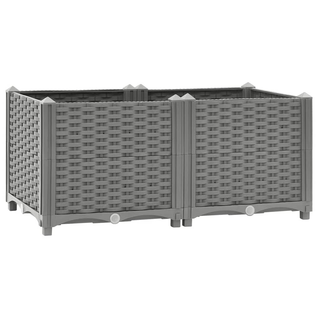 Vidaxl Planter elevado 80x40x38 cm polipropeno