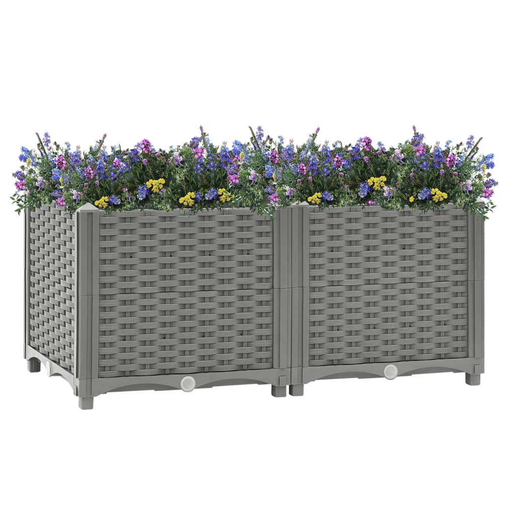 Vidaxl Planter elevado 80x40x38 cm polipropeno