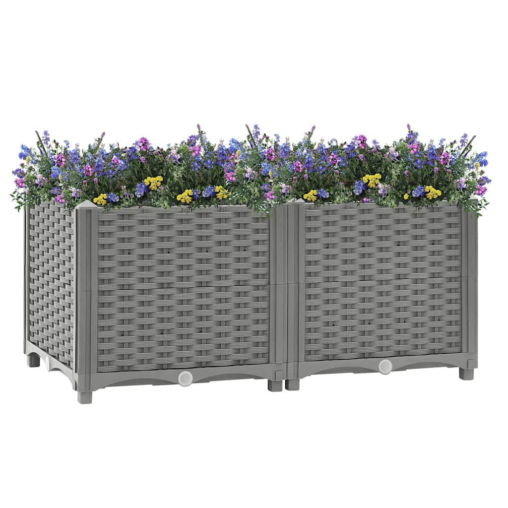Vidaxl Planter elevado 80x40x38 cm polipropeno