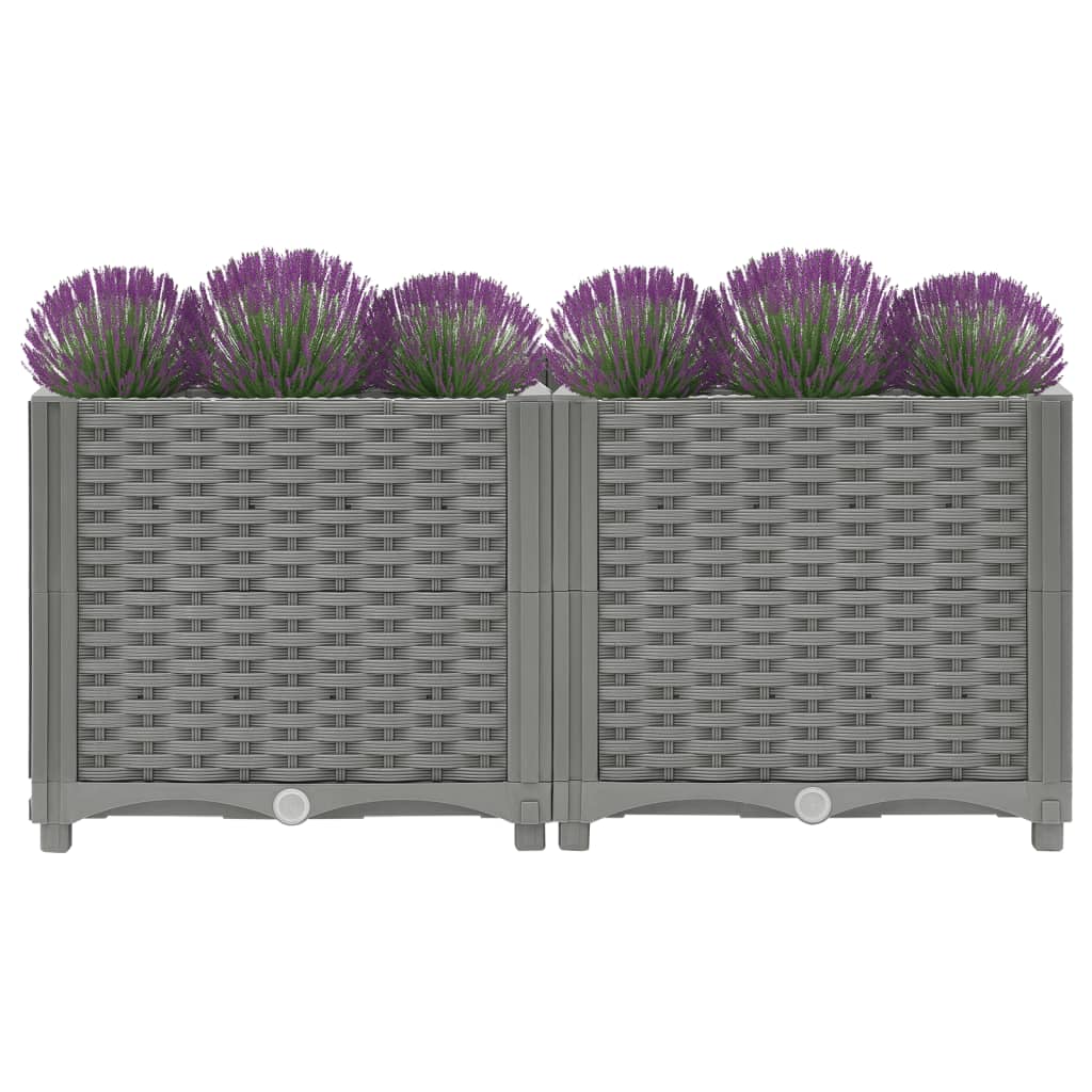 Vidaxl Planter elevado 80x40x38 cm polipropeno